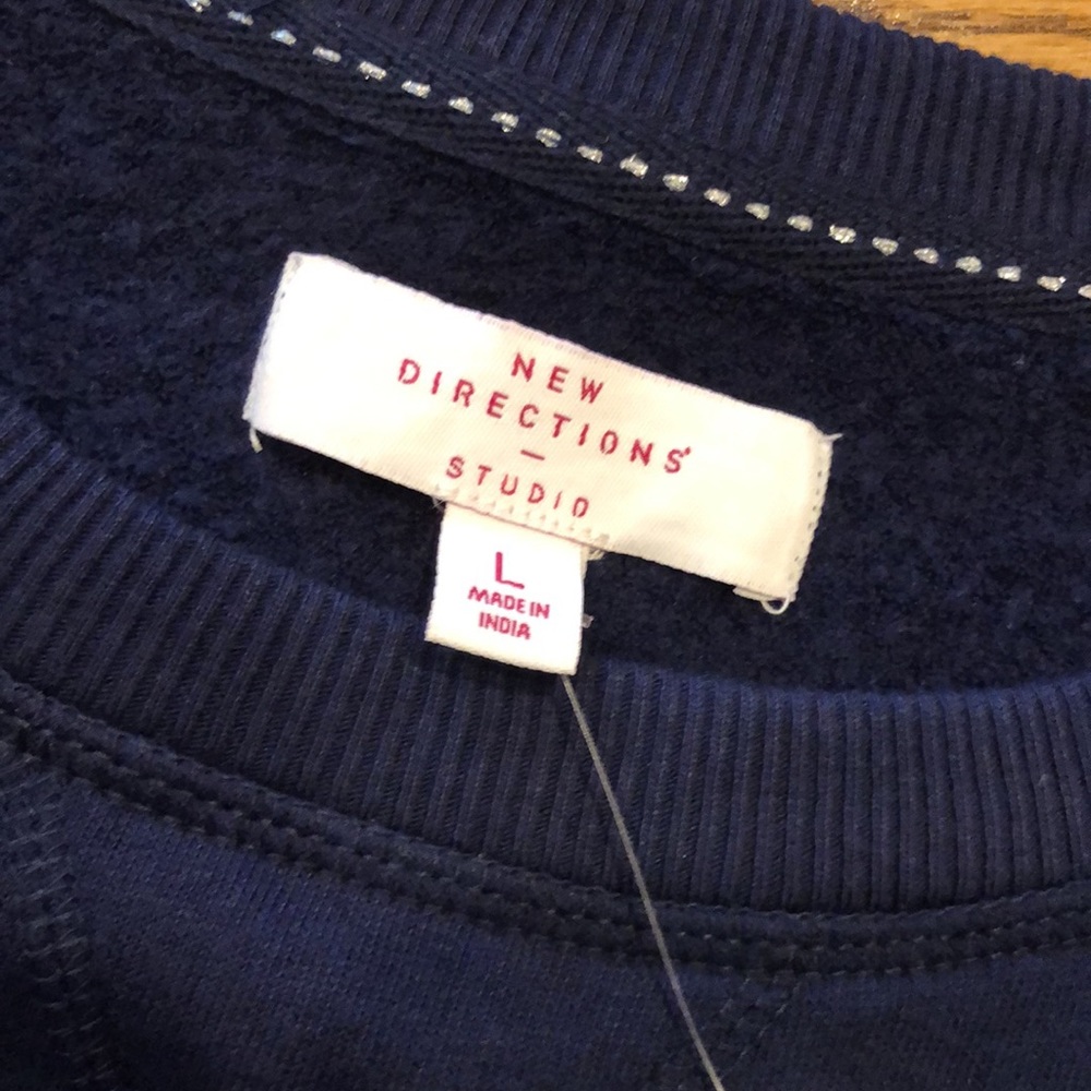 Blessed Navy Sweatshirt By New Directions Studio. New - Picture 8 of 13